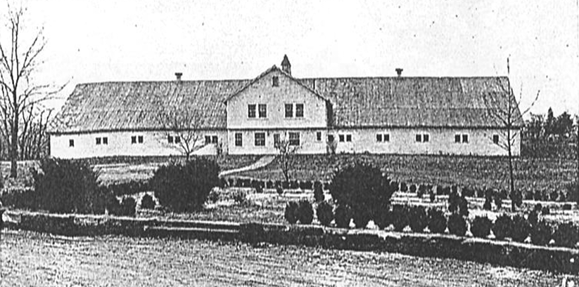 Historic photo of the mammoth Giesy barn