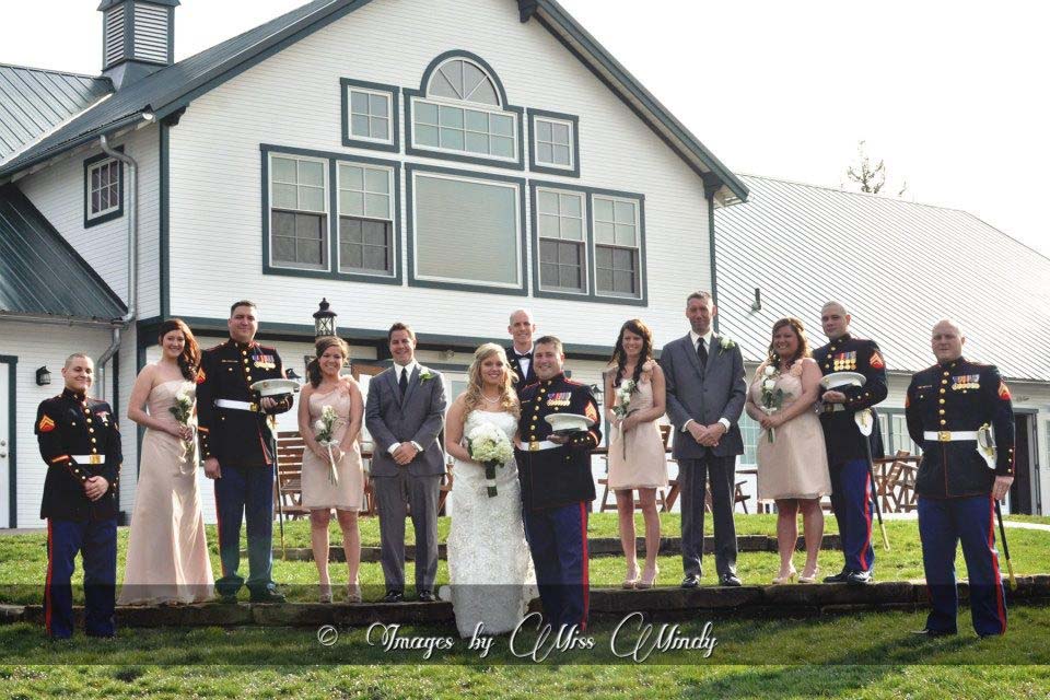 military wedding party